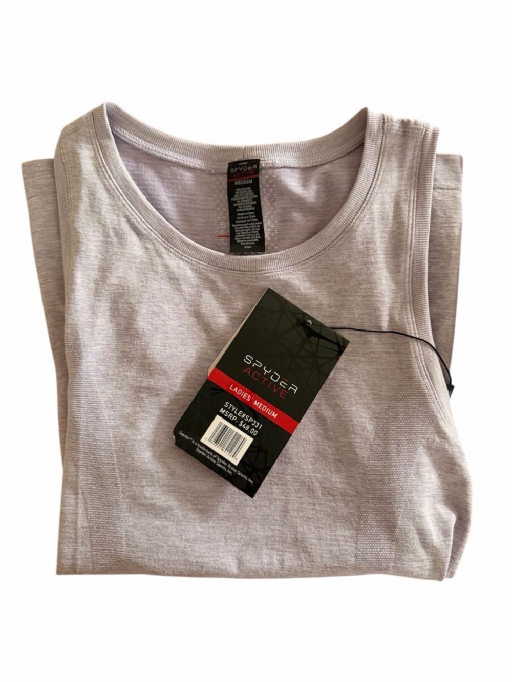 Spyder Active Ladies Tank Top - Light Lavender - Medium